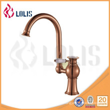 (YL5870-33C) single handle antique brass golden kitchen faucet